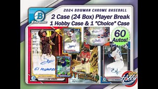 2024 BOWMAN CHROME 2 Case 24 Box PLAYER Break 16 eBay 110424 [upl. by Eiraminot917]