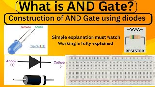 And Gate  And Gate Experiment  And gate experiment using diodes  Electronics Lab experiments [upl. by Vasilis]