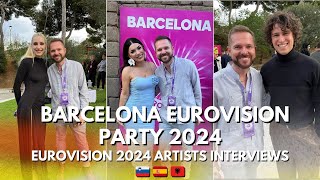 Barcelona Eurovision Party 2024  Purple Carpet INTERVIEWS SLOVENIA 🇸🇮 ALBANIA 🇦🇱 SPAIN NF 🇪🇸 [upl. by Libys458]