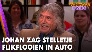 Johan zag stelletje flikflooien in rijdende auto Ik ben er een kwartier naast blijven rijden [upl. by Lesde]