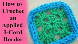 How to Crochet an Applied I Cord Border [upl. by Eiddam]