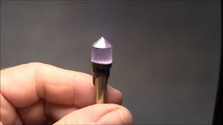 Cutting gemstones faceting a cubic zirconia round brilliant [upl. by Jaquenette898]