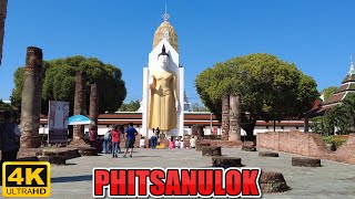 PHITSANULOK  Wat Yai Walkabout THAILAND 4k Walk Tour [upl. by Yssim969]