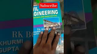 CIVIL ENGINEERING OBJECTIVE TYPE BOOK BY RSKHURMI BOOK AVAILABLE shortsrkbooks [upl. by Honeyman]