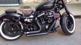 HARLEY IRON 883 Hatuey PARTE V  BOBBER KampN FILTER [upl. by Yrffej]