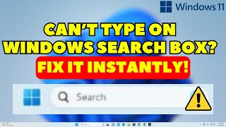 Permanently Solved Cant Type In The Search Bar On Windows 11 Keyboard Not Working In Search Bar [upl. by Ahsema15]