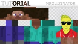 Minecraft Character Skin Photoshop  Tutorial HD [upl. by Atihana]