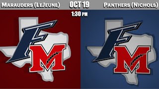 FMYFA  Marauders LeJeune vs Panthers Nichols  October 19  130pm [upl. by Idnis340]