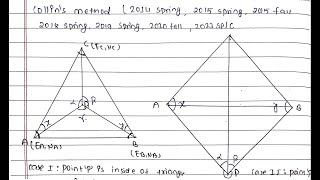 Survey2  Method of resection  Collins Method VVI for Final ExamBachelor of Civil Engineering [upl. by Waly]