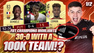 300 ON FUT CHAMPS w THE BEST 100K TEAM FIFA 21 ULTIMATE TEAM HIGHLIGHTS [upl. by Kwan]