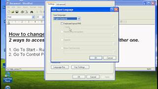 Change Keyboard Layout in XP [upl. by Adnopoz423]