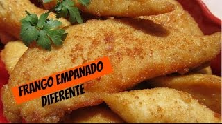 Receita de FRANGO EMPANADO Rápido e Fácil Como fazer File e Frango a Milanesa Diferente [upl. by Gunther]