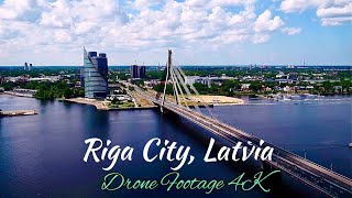 Riga  Latvia Riga Drone 4k [upl. by Hellene368]