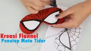 Tutorial Membuat Penutup Mata Tidur Dari Kain Flannel  Lovely DIY [upl. by Linnette]