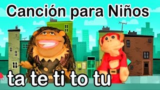 Canción ta te ti to tu  El Mono Sílabo  Videos Infantiles  Educación para Niños [upl. by Aicekal168]