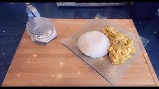 Recette facile riz Escalope curry🥰 [upl. by Idnyc754]