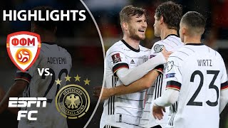 Timo Werners double guides Germany to victory vs North Macedonia  World Cup Qualifying  ESPN FC [upl. by Greenlee714]