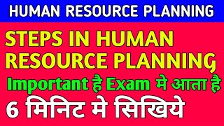 Steps process of human resource planning  BcomBmsBaf McomMBA humanresources hr management [upl. by Anam525]