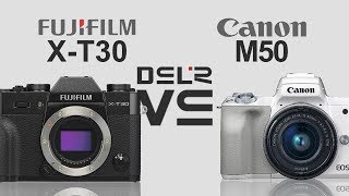 Fujifilm XT30 vs Canon EOS M50 Kiss M [upl. by Esom]