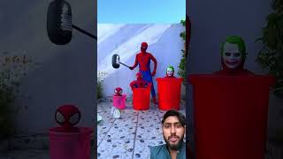 Spiderman vs joker challenge game shorts spiderman funny satisfying hulk jokershorts [upl. by Aicnorev]