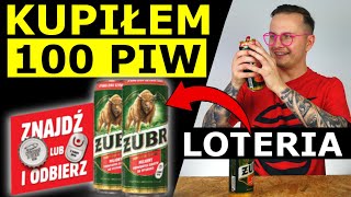 KUPIŁEM 100 PIW W LOTERII PIWA ŻUBR  ILE WYGRAŁEM [upl. by Manouch]