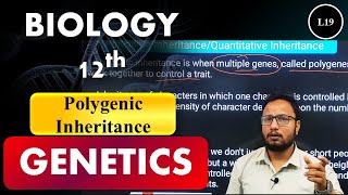 GENETICS L19 POLYGENIC INHERITANCEQUANTITATIVE INHERITANCE with example [upl. by Mosnar]