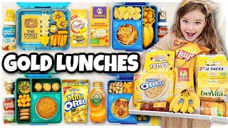 Eating Only GOLD Food For a Week of School Lunches  ONE Color Lunch Challenge [upl. by Lapotin803]