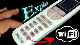 Voltas AC Remote Control Operation  WiFi Button Use Hindi  Voltas AC Remote Function Explain [upl. by Carline]