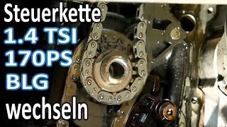 Steuerkette wechseln TSI Teil1 heute Steuerkette ausbauen VW timing chain change [upl. by Elleivad]