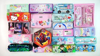 school stationery collection unicorn buttondoreamon carhello kitty setpouchdawing set pencil box [upl. by Mahmoud]