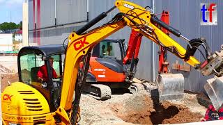 Kubota KX0804 JCB Loader JCB 8065 RTS Working on a Site Germany 2017 [upl. by Nathan]