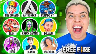 GRAN TORNEO DE YOUTUBERS DE FREE FIRE DANO CUP Donato  Dejavu  KreckGamer  M8N  TILIN Y MAS [upl. by Enyedy]