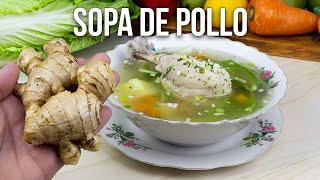 SOPA DE POLLO CON JENGIBRE [upl. by Highams329]