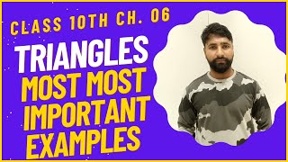 Class 10th Ch 06 Triangles Important Examples [upl. by Timoteo]