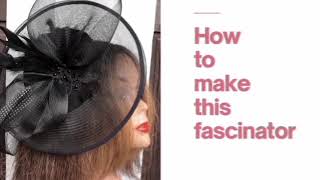 DIY HAT WIRE CRINOLINE FASCINATOR  HOW TO MAKE CRINOLINE FASCINATOR [upl. by Acnaiv483]