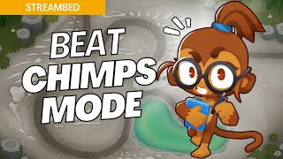 How to Beat CHIMPS Mode Hard on Streambed  BTD6 Strategy [upl. by Aralk]