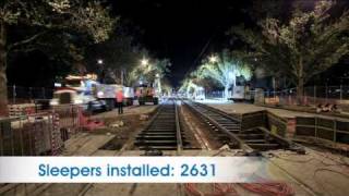 St Kilda Road tram stop construction timelapse footage [upl. by Eiramadnil]