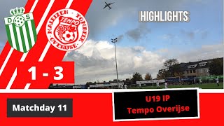 Matchday 11  U19 IP  Diegem Sport vs Tempo Overijse  20232024 [upl. by Ronnholm]