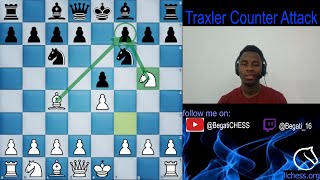 Win with the Traxler Counter Attack  Chess openings chess chessopenings [upl. by Elyod]