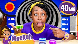 Make Rainbow Slime With Meekah  Educational Videos for Kids  Blippi and Meekah Kids TV [upl. by Fredric]