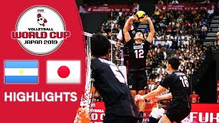 ARGENTINA vs JAPAN  Highlights  Mens Volleyball World Cup 2019 [upl. by Cralg]