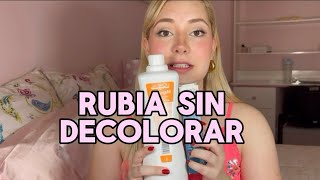 Rubia SIN DECOLORACIÓN  con Superaclarantes 💁🏼‍♀️💜 cabello cabellorubio rubios superaclarante [upl. by Adnaluoy]