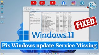 ✅ How To Fix Windows Update Service Missing on Windows 11 [upl. by Ahtreb]