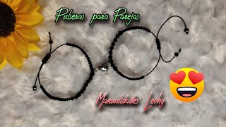 👩‍❤️‍💋‍👨 CÓMO HACER PULSERAS PARA PAREJA o MEJOR AMIGO A👩‍❤️‍💋‍👨😍  PULSERAS 2021 PUNTO PLANO 😍 [upl. by Akilat295]