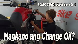 Magkano ang gastos sa Maintenance Change Oil ng isang HONDA Bigbike  CB500x Maintenance [upl. by Nylareg]