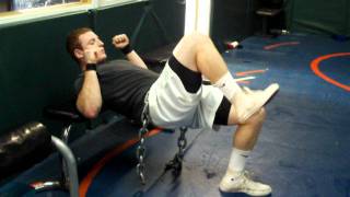 New York Football Speed Training Single Leg Glute Bridge Vs Chains [upl. by Ynatterb]