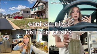 GERI GELDIM VLOG universiteden donus Bahar tatili [upl. by Akanke452]