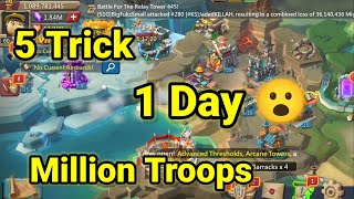 Lords Mobile  Training Tricks  1 Million Troops  How to Train one Million Troops in a Day [upl. by Barmen]