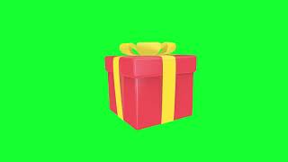 Gift Box Icon Animation with Green Screen Background [upl. by Attenyl]