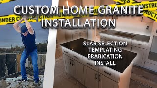 Granite Custom Home Installation Entire Process  Texas [upl. by Olshausen]